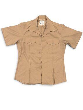 USMC Women’s Khaki Short Sleeve Service Uniform Shirt Size S